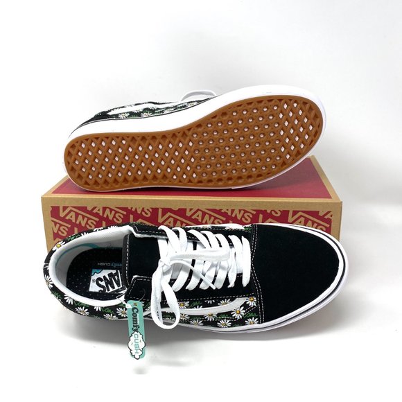 Vans Comfycush Old S Flower Black Canvas Skate Sneakers Mens Size 11 VN0A3WMA49K - Picture 2 of 11